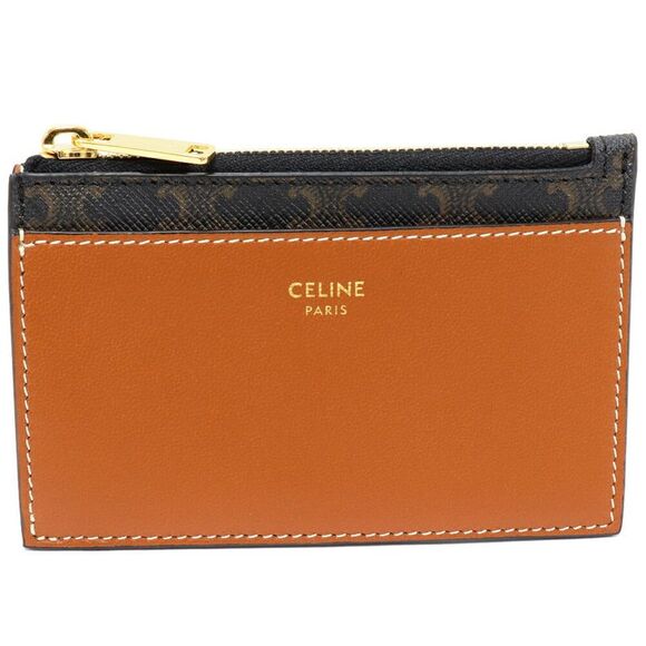Celine Canvas Lambskin Coin Card Case - Picture 1 of 4